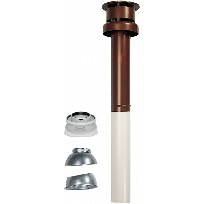 Комплект вертикального коаксіального випуску димоходу 60/100 мм
